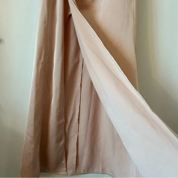 Azazie Mika Bridesmaid Dress Blush Pink Size 6 - Picture 2 of 10